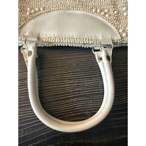 Vintage 1950s/1960s Scattered Bead Top Handle Bag Made in Hong Kong - Picture 6 of 7
